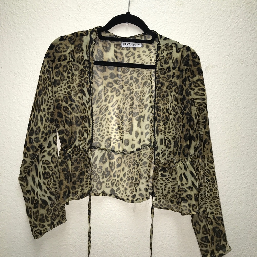 Tiger mist cheetah blouse